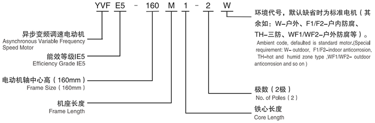 YVFE5系列超高效率變頻調(diào)速三相異步電動機(jī)型號說明 YVFE5系列超高效率變頻調(diào)速三相異步電動機(jī)型號說明